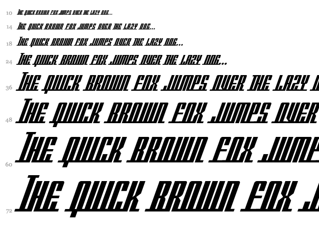 SF Americana Dreams font waterfall